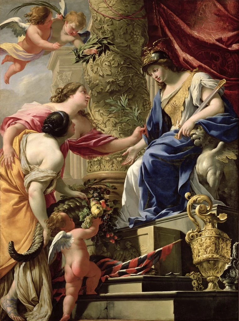 La prudenza che guida la pace e l'abbondanza, c.1645 - Louvre, Parigi